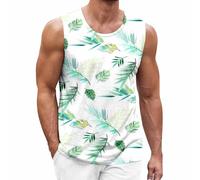 Canotte Uomo Spalla Larga Mare Canotta Fitness Palestra Oversize Fantasia Tank Top Bodybuilding Cotone Casual Leggero Maglietta Smanicata Elasticizzato Estive Running Allenamento Spiaggia Canottiere