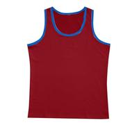 Canottiera a doppia fodera senza maniche estiva casual ad asciugatura rapida atletica leggera allenamento corsa palestra uomo canotta canottiera, Rosso, S