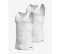 adidas Herren Unterwäsche Tank Top (2pk) -Active Flex Cotton Canottiera, White_4am018, L Uomo