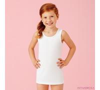 Canottiera bimba Ellepi 8221 spalla larga cotone garzato 3 pz