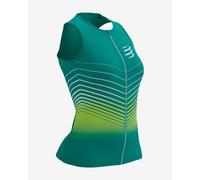 Canottiera Compressport Tri Postural Aero blu verde donna - M