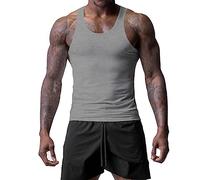 Canottiera da Basket Uomo Tank Top Senza Manica Sportive Spalla Larga Canottiere Bodybuilding Mare Ad Asciugatura Rapida Muscolo Gilet Gym Fitness Traspirante Spiaggia Canotta Leggero Allenamento