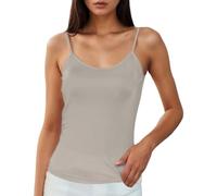 Canottiera da donna, aderente, sportiva, estiva, elegante, senza maniche, senza maniche, sexy, con scollo a V, alla moda
