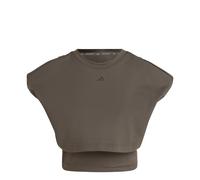 Canottiera da donna adidas 3-Stripes Fleece Boxy Power Verde L