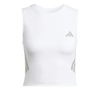 adidas Donna Adi365 Running Climacool Iconic Crop Tank Shirt, White, XL