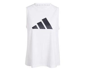 Canottiera da donna Adidas Essentials Big Performance Logo Blanc S