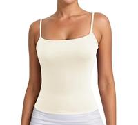 Canottiera da donna basic aderente, con schiena scoperta, alla moda, con allacciatura al collo, con spalline estive, senza maniche, per feste, elegante, sportiva, extra lunga, sexy