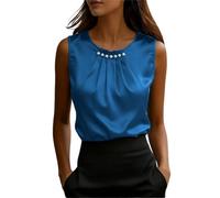 Canottiera da Donna Elegante in Raso da Donna, Girocollo, Camisole Spaghetti, Canottiera Lucida, Look Basic, Top da Donna, Elegante, per Il Tempo Libero, Versatile i428