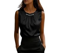 Canottiera da Donna Elegante in Raso da Donna, Girocollo, Camisole Spaghetti, Canottiera Lucida, Look Basic, Top da Donna, Elegante, per Il Tempo Libero, Versatile i428