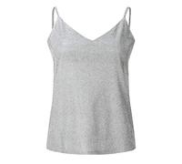 Canottiera da donna scintillante per feste 2025 con paillettes e spalline senza maniche camicie primaverili Cami Shiny Club Trendy Glitter Summer Tank Top Loose Fit Strass Spaghetti Strap Scollo a V