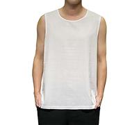 Canottiera da uomo gilet da corsa senza maniche vestibilità ampia estate basic top classica tinta unita tinta unita ad asciugatura rapida sport palestra compressione canotta da uomo, bianco, XXL