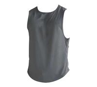 Canottiera da uomo senza maniche, estiva, casual, ad asciugatura rapida, atletica, leggera, per allenamento, corsa, palestra, sci, Grigio, XL