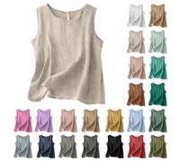 Canottiera Donna Cotone a Costine Bielastico Spalla Larga e Spalla Stretta Canotta Senza Maniche Canotta Imbottita di Base Aderente per Un Abbigliamento Casual Quotidiano Offerte Lampo del Giorno