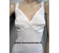Canottiera donna Gicipi a spalla stretta in misto lana con forma seno art 105 SS