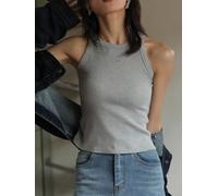 Canottiera Donna Girocollo Maniche Top Basic Elastico Canottiera | Design girocollo elegante, maniche, taglio regular per libertà di movimento totale