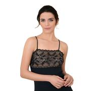 Canottiera donna in cotone con balza di pizzo Antonella 61198