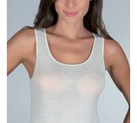 Canottiera donna Moretta spalla larga in lana seta con profili in raso art T5007