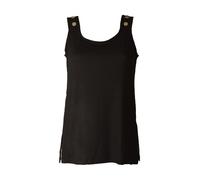 RAGNO Canottiera Donna Spalla Larga con Spacchi Laterali Morbida Viscosa Articolo DT02T2, 020 Nero, Taglia 2