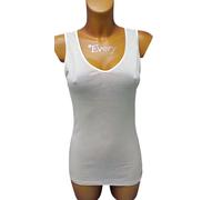 Canottiera Donna spalla larga in 100% Seta colore Avorio Ragno - Saldo 60 %
