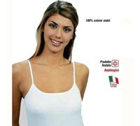 Canottiera donna taglie forti spalla stretta cotone Leable 1403 - 6 pezzi