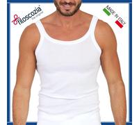 Canottiera Intima da Uomo in 100% FILO DI SCOZIA Canotta Spalla Stretta Cotone