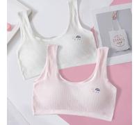 Canottiera intima senza cuciture per ragazze adolescenti durante la pubertà, adatta per ragazze di scuola media e superiore 12Y,13YAnimale,Fumetto,Lettere,Colore unicoMiscele di cotone