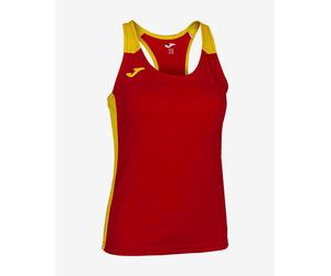 Canottiera Joma Record II spalline rosso giallo donna - XXL