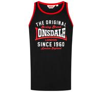 Lonsdale London ANDOVER Uomo Canotta nero XL 100% cotone Regular