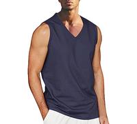 Canottiera Palestra Uomo Estiva Canotta Termica Maglietta Personalizzata Festa papà Basket Blu Maniche Lunghe Cotone Firmate (Blu Scuro, L)