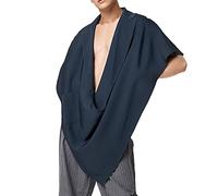 Canottiera Palestra Uomo - Maschile Primavera E L'Estate Trend Gilet Gilet Senza Maniche Camicia Tinta Unita Risvolto Street Casual (Blue L)