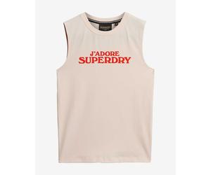Canottiera Superdry Sport Luxe Graphic rosa chiaro rosso donna - XS