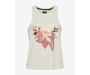 Canottiera Superdry Vintage Narrative bianco rosa donna - XXS