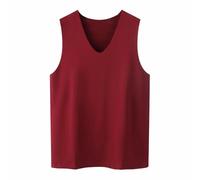 Canottiera termica da donna, in caldo pile, foderata, senza maniche, per le mezze stagioni, autunno, vino, M