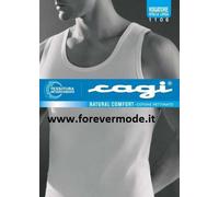 Canottiera uomo Cagi spalla larga in morbido jersey di cotone pettinato art 1106