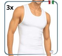 Canottiera Uomo Cotone Puro Set da 3 Canotta Intimo Spalla Larga Intima da in