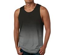 Canottiera Uomo Elasticizzato Estive Tank Top Cotone Spalla Larga Aderente Oversize Canottiere Mare Sportive Girocollo Leggero Maglietta Smanicata Bodybuilding Muscolo Stringer Allenamento Gym Canotta