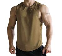 Canottiera Uomo Fitness Spalla Larga Elasticizzato Canottiera Leggero Nera Canottiere Mare Sportive Cotone Tank Top Muscolo Casual Offerta Maglietta Smanicata Running Corsa Stringer Gym Canotte