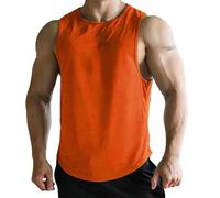 Canottiera Uomo Fitness Spalla Larga Elasticizzato Canottiera Leggero Nera Canottiere Mare Sportive Cotone Tank Top Muscolo Casual Offerta Maglietta Smanicata Running Corsa Stringer Gym Canotte