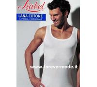 Canottiera uomo Liabel spalla larga, esterno lana interno cotone art 5321-223 SL