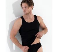 Canottiera uomo spalla larga filo di scozia scarto ago Gicipi 281 Nero Tg.8