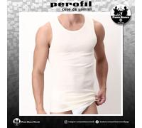 Canottiera uomo spalla larga in Lana e Seta Point Perofil