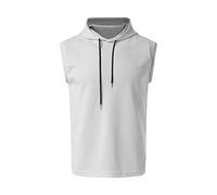 Canottiera Uomo Sportive Bodybuilding Felpa Smanicata Con Cappuccio Elasticizzato Palestra Muscolo Leggero Tank Top Estive Mare Traspirante Tshirt Senza Maniche Canotta Gym Sport Stringer Allenamento