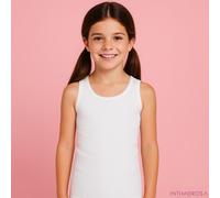 Canottiere bimba Ellepi 8227 cotone spalla larga 3 pz