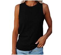 Canottiere Casual Cotone Sportive Canotta Estiva Senza Cuciture Canotte Donna Eleganti Canottiera Spalline Regolabili Contenitiva Elasticizzata Maglietta Senza Manica Taglie Forti Curvy Spalla Larga