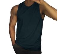 Canottiere Cotone Uomo Canotta Senza Maniche Mare Leggero Tank Top Estivo Fitness Muscolo Spalla Larga Canottiere Bodybuilding Sportive Spiaggia Traspirante Canottiera Allenamento Casual