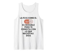 Canottiere cristianas La Fe es Como WiFi T-Shirt Christian Canotta