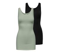 ONLY Onllive Love Life New Long TT-Confezione da 2 Top, Desert Sage, M Donna