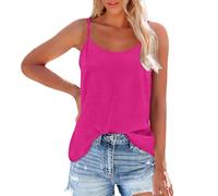 Canottiere Sportive Senza Manica Donna Canotte Casual Taglie Forti Canotta Cotone Spalline Regolabili Tank Top Senza Cuciture Curvy Elasticizzata Camicie Estiva Leggera Palestra Spiaggia Spalla Larga