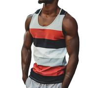 Canottiere Uomo Bodybuilding Cotone Canotta Palestra Estive Aderente Traspirante Canottiere Spalla Larga Sportive Girocollo Oversize Tshirt Smanicata Fitness Mare Gym Stringer Allenamento Tank Top