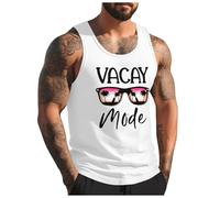 Canottiere Uomo Estive da Mare Canotta Senza Manica Canotte Compressione Allenamento Leggero Fantasia Girocollo Maglietta Smanicata Sport Spiaggia Tank Top